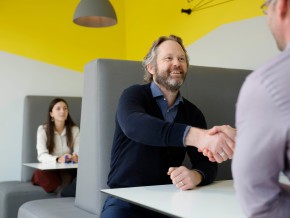 Two people shaking hands