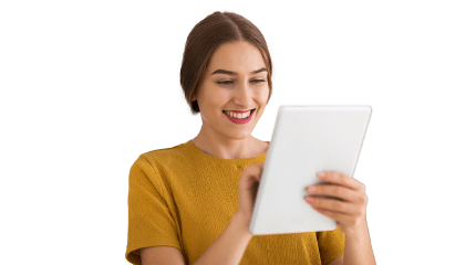 Women using tablet