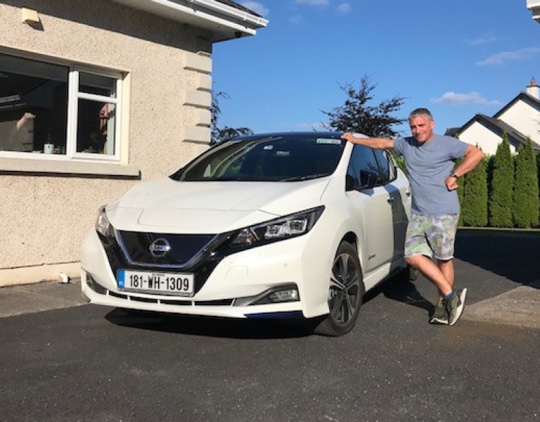 Martin Daly with his Electric vehicle