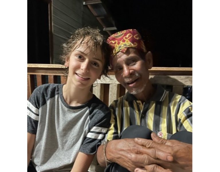 Emerging Sustainable Energy Champion Paddy Shanahan (left), with the Chief of the Dayak tribe in Borneo