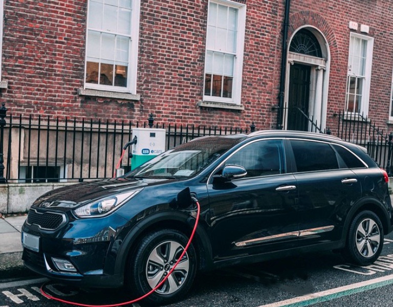 Electric car charging through public infastructure