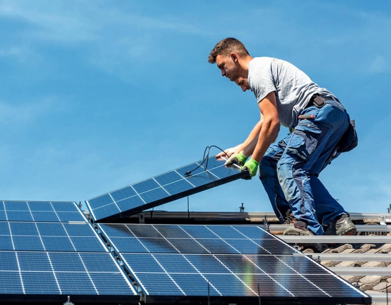 Employee-Who-Is-Installing-Solar-Panels